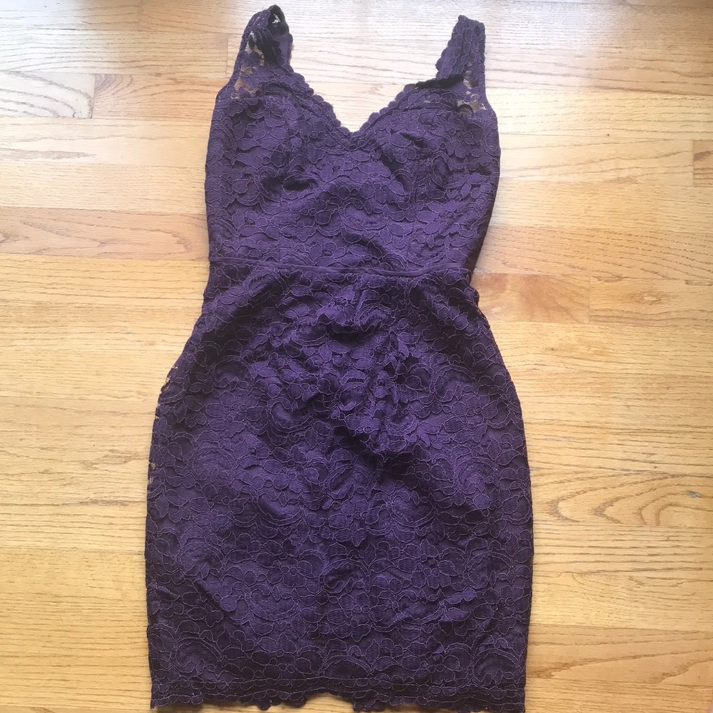 David Bridals plum dress